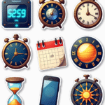 Time & Calendar - Sticker Sheet v2